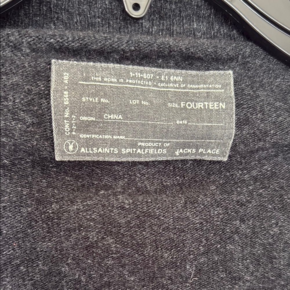 All Saints Gray Cardigan